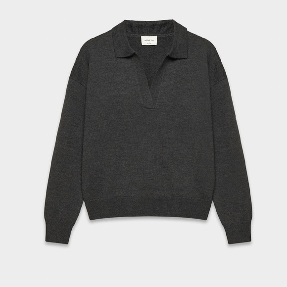 Wilfred Sweaters - Aritzia Wilfred Clara Merino Wool Polo Sweater in Green Sz Med